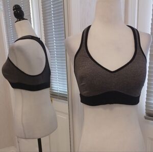 2/$70 Gray & Black Lulu Sports Bra - Size 6 (Small)